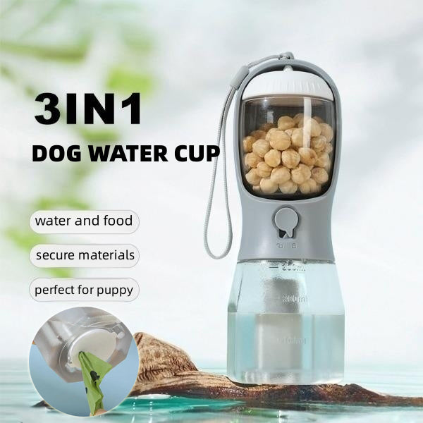 Portable Small Multifunctional Three-in-one Water and Dog Food Cup