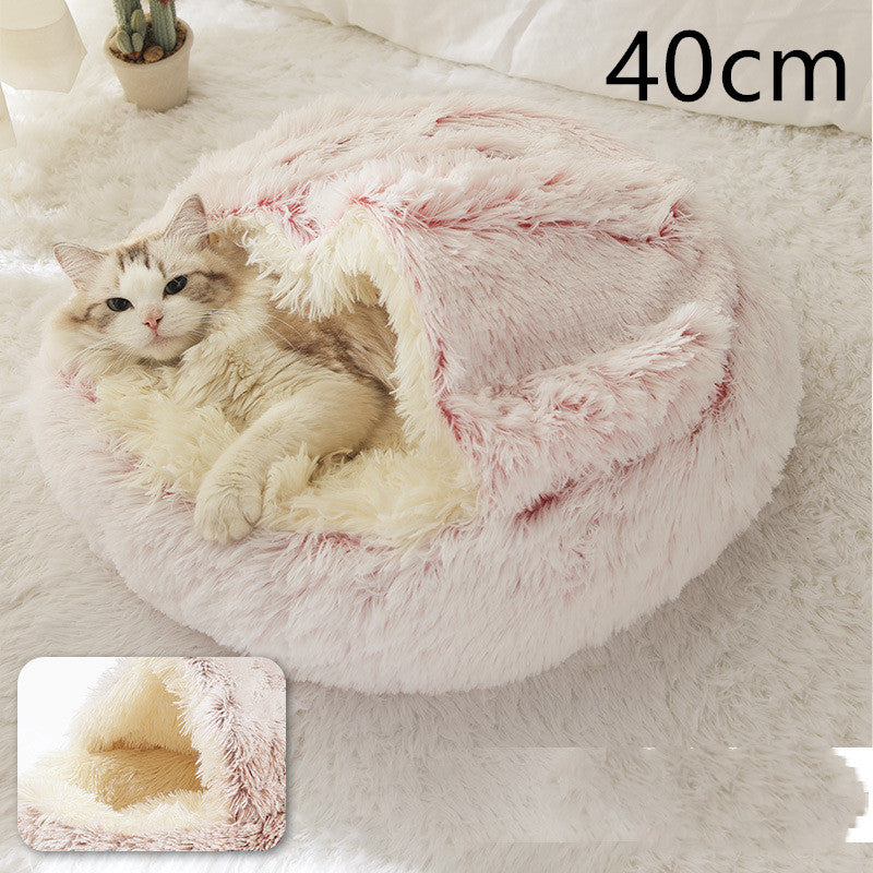 Soft plush bed for cats