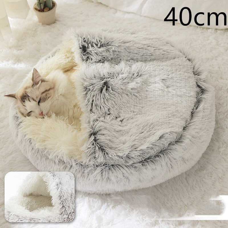 Soft plush bed for cats