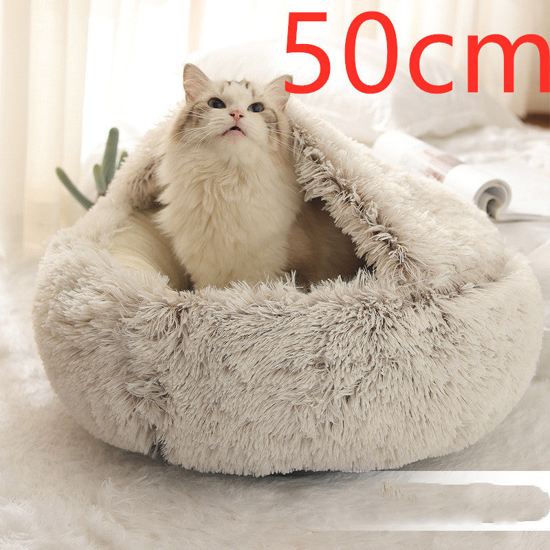 Soft plush bed for cats