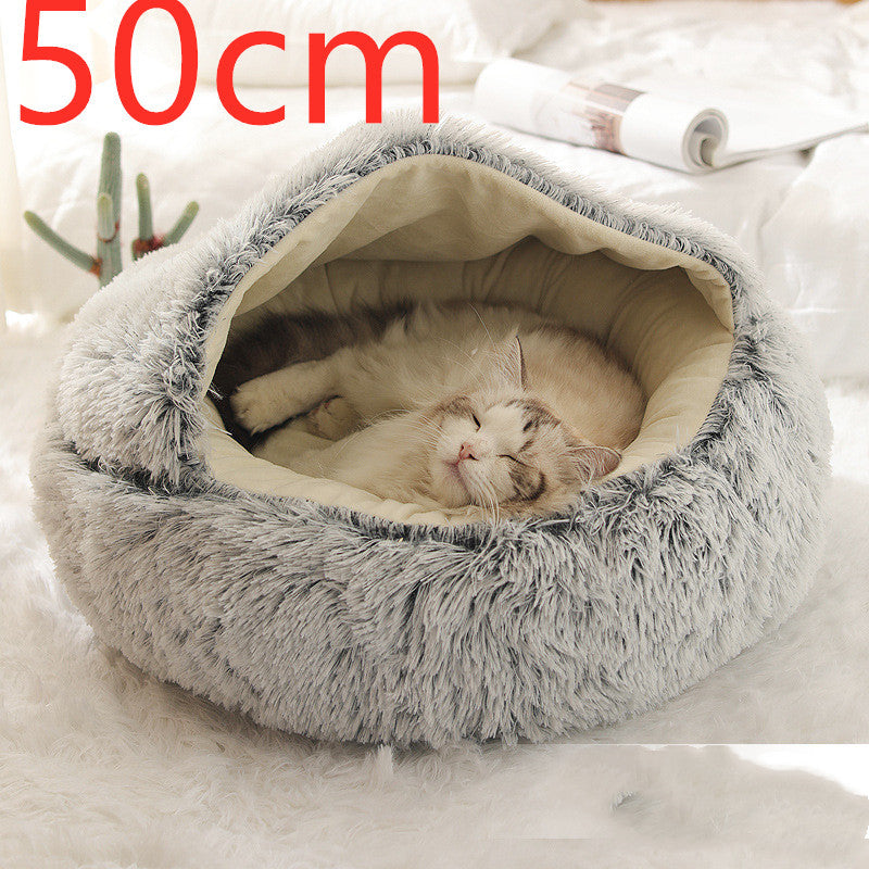 Soft plush bed for cats