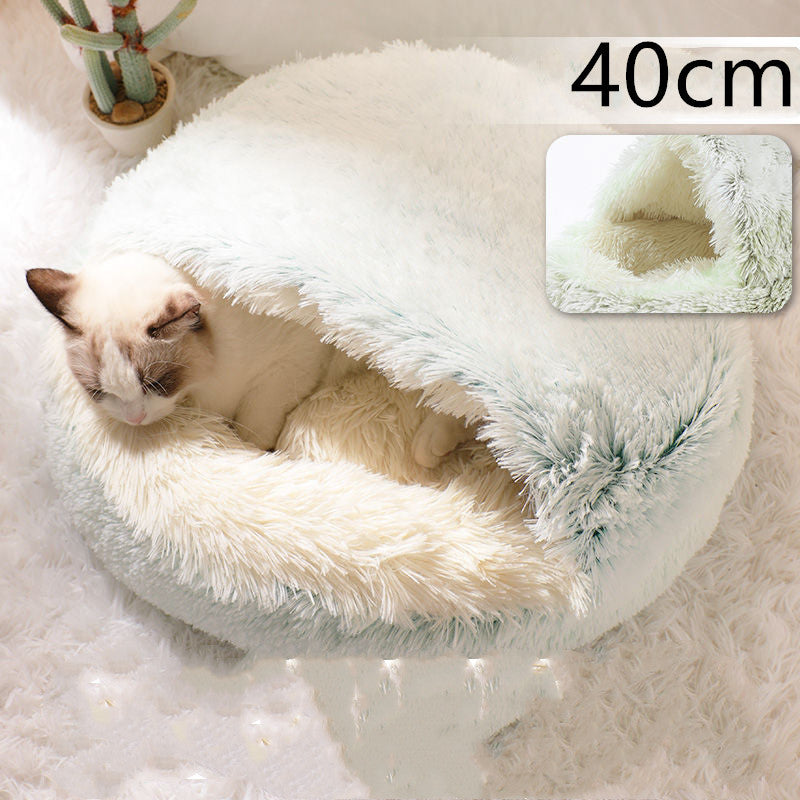 Soft plush bed for cats