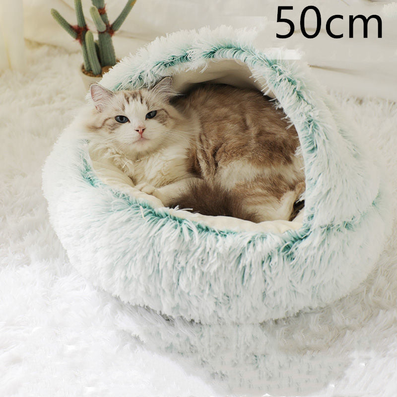 Soft plush bed for cats