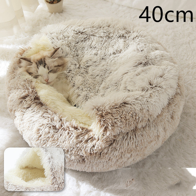 Soft plush bed for cats
