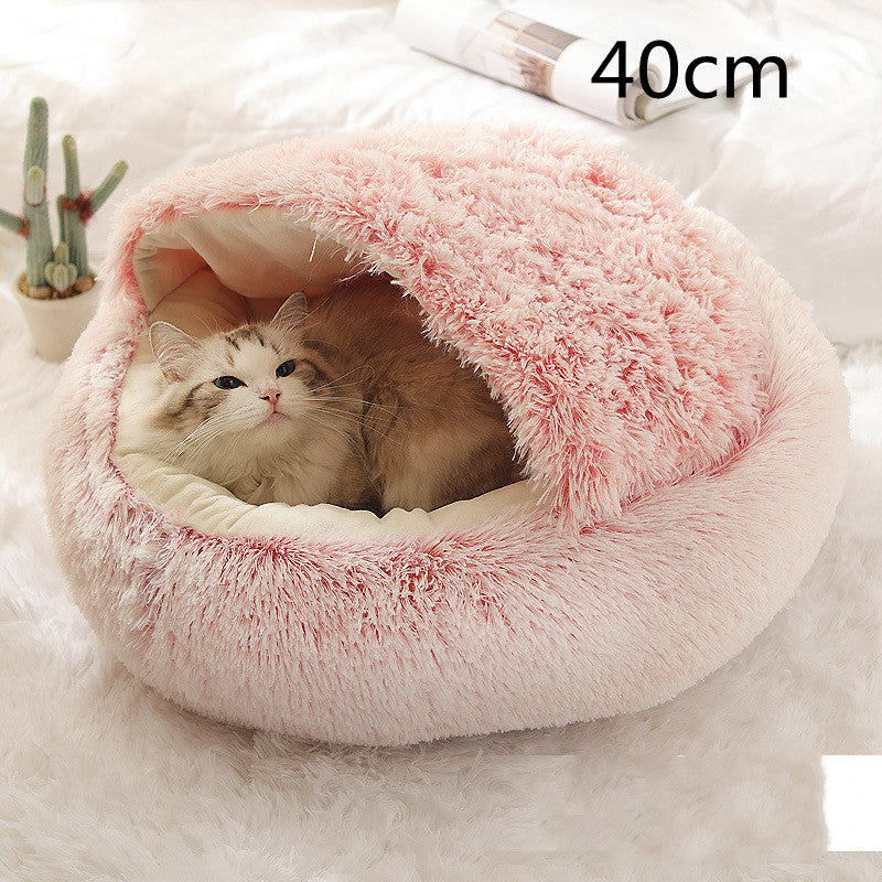 Soft plush bed for cats