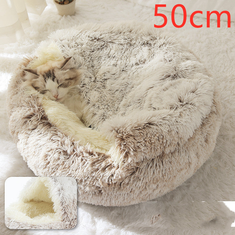 Soft plush bed for cats