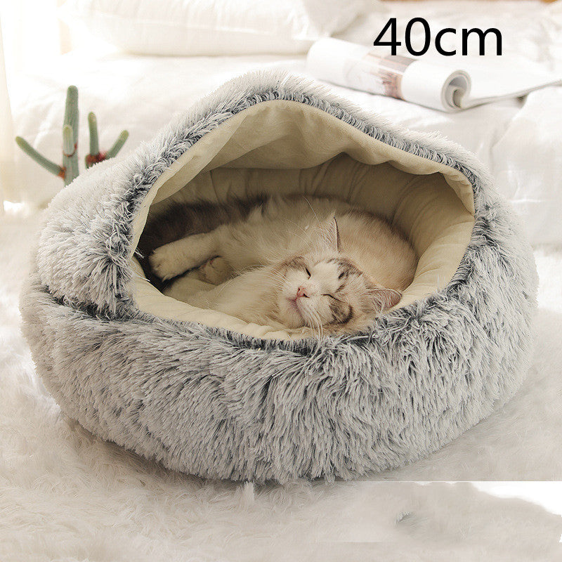 Soft plush bed for cats