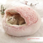 Soft plush bed for cats
