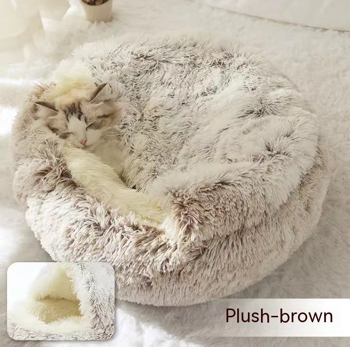 Soft plush bed for cats